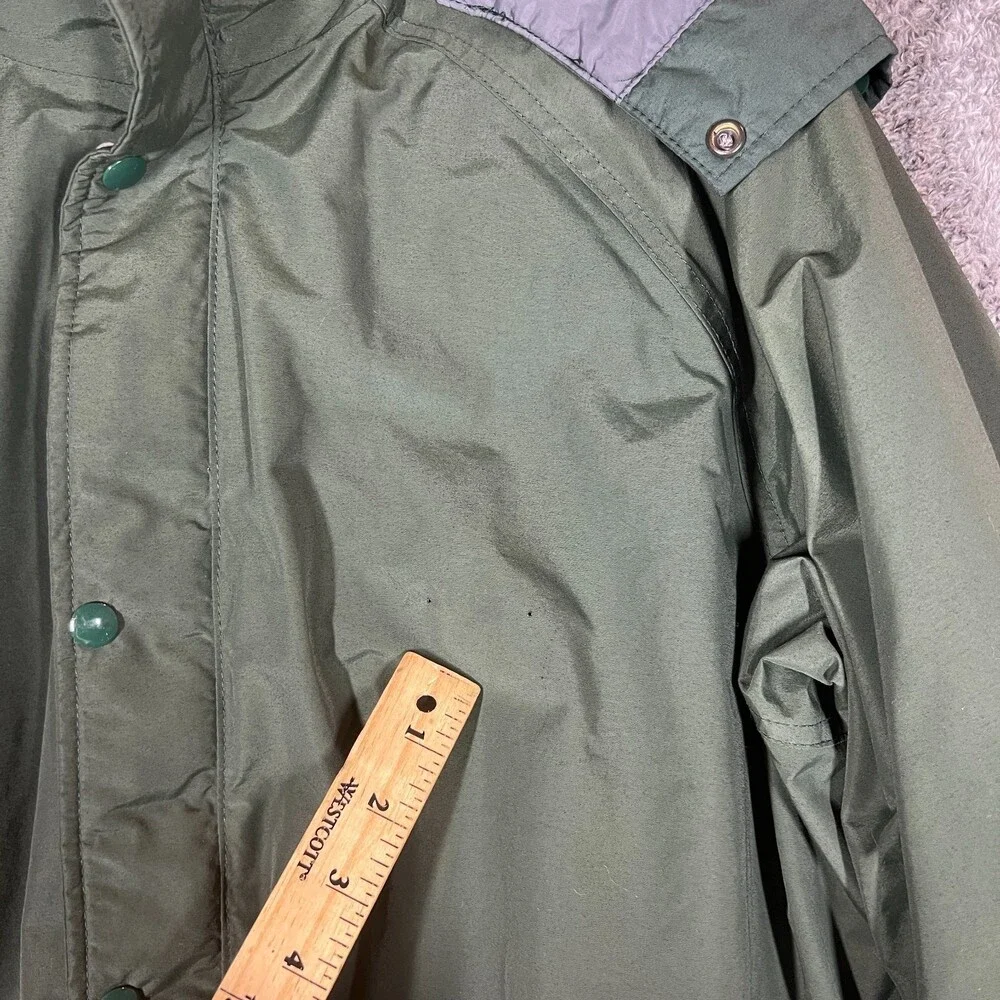 Vintage North Face Jacket Mens XL Green Goretex Made in USA Mountain Parka Hood